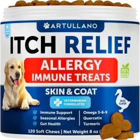 Dog Allergy Relief Chews Itching Skin Relief For Dogs Fish Oil 3 Seasonal Allergies Pills Skin & Coat Anti ItchHot Spots Treatment Canine Immune (Option: Artullano)